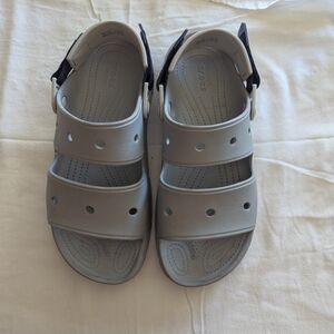 CROCS All Terrain Light Gray Sandals Men's, 12